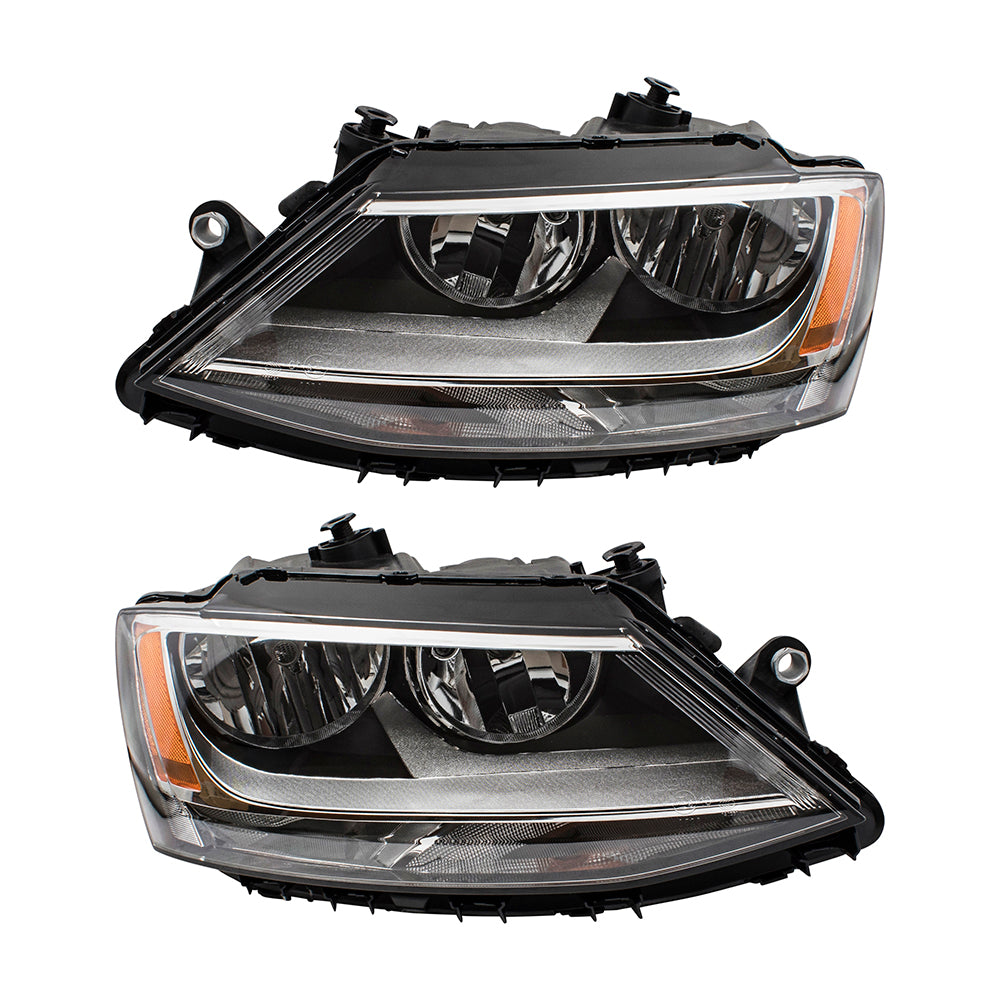 Headlight for 2011-2018 Jetta Sedan/GLI 13-16 Hybrid 5C7941005 Set VW2502146