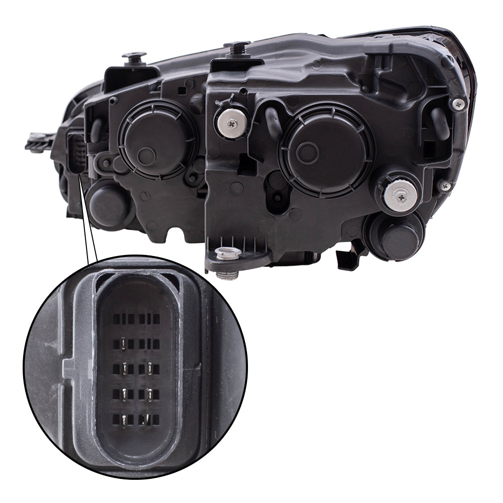Brock Replacement Passengers Halogen Combination Headlight Headlamp Compatible with 2012 2013 2014 2015 Passat 561-941-006D