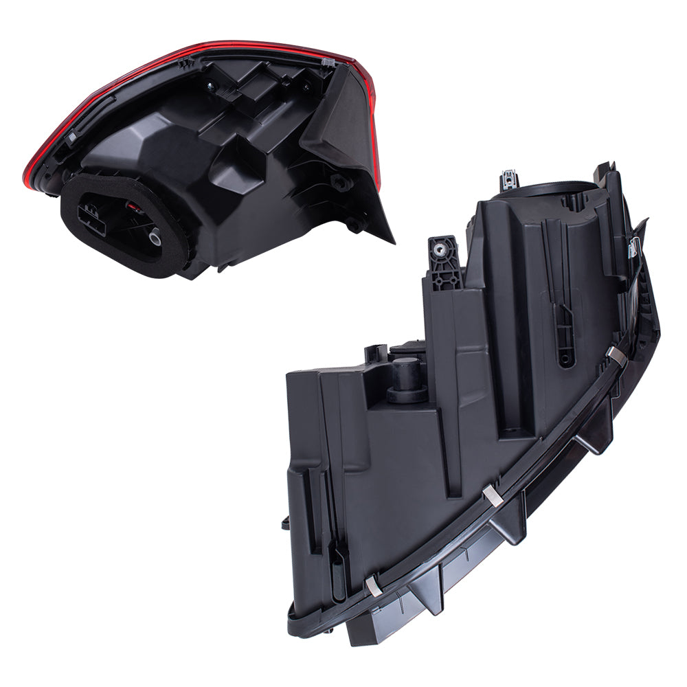 Brock 8222-0023LRC4 Replacement Headlight-Tail Light 4pc Set Compatible With 2016-2017 Volkswagen Passat Built To 7/3/2016