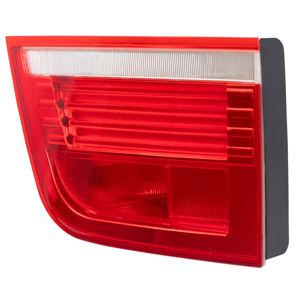 Brock Replacement Pair Tail Lights Compatible with 2007-2010 X5 Driver and Passenger Set Lid Mounted Tail Lamps 63217295339 63217295340