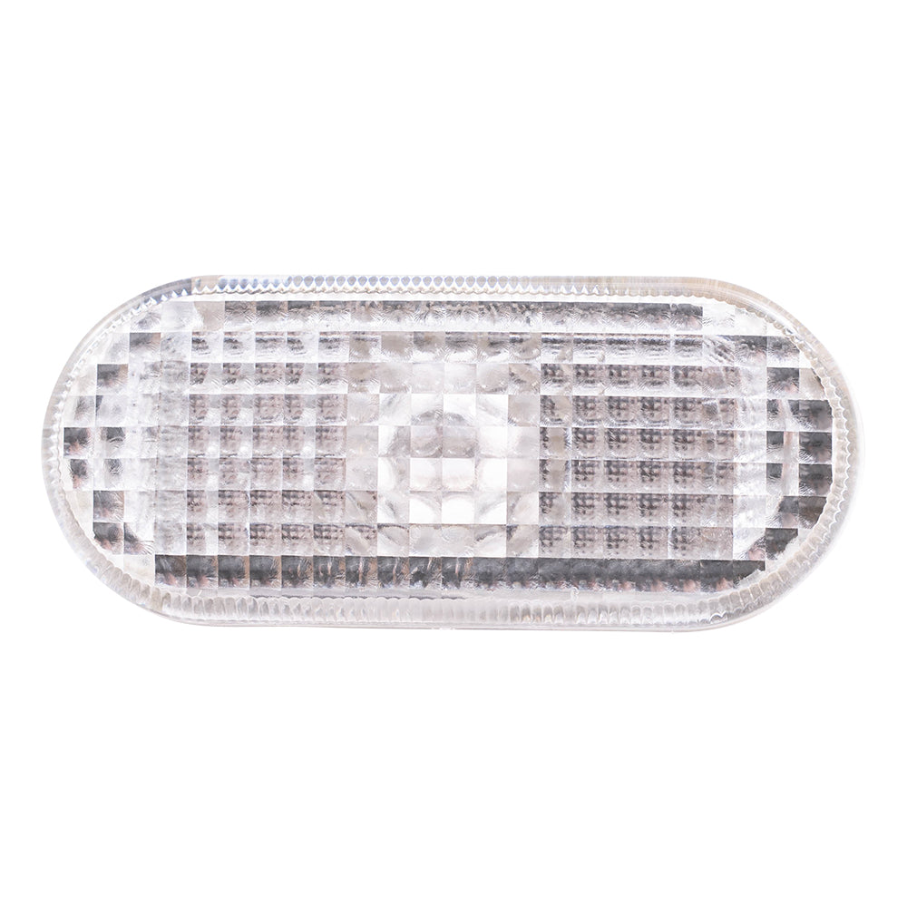 Brock Replacement Front Side Repeater Light Unit with White Lens Compatible with 1999-2005 Golf 1995-2005 A4 1998-2005 Passat 1999-2002 Cabrio 1J0 949 117 A