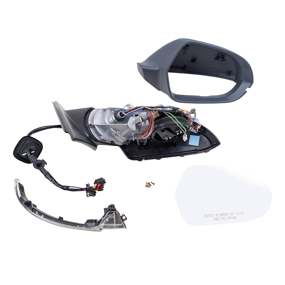 Power Mirror for 2012-2018 A6 From 11/7/11 Turn Signal Indicator Heated Power Fold 4G1857410AA01C Right