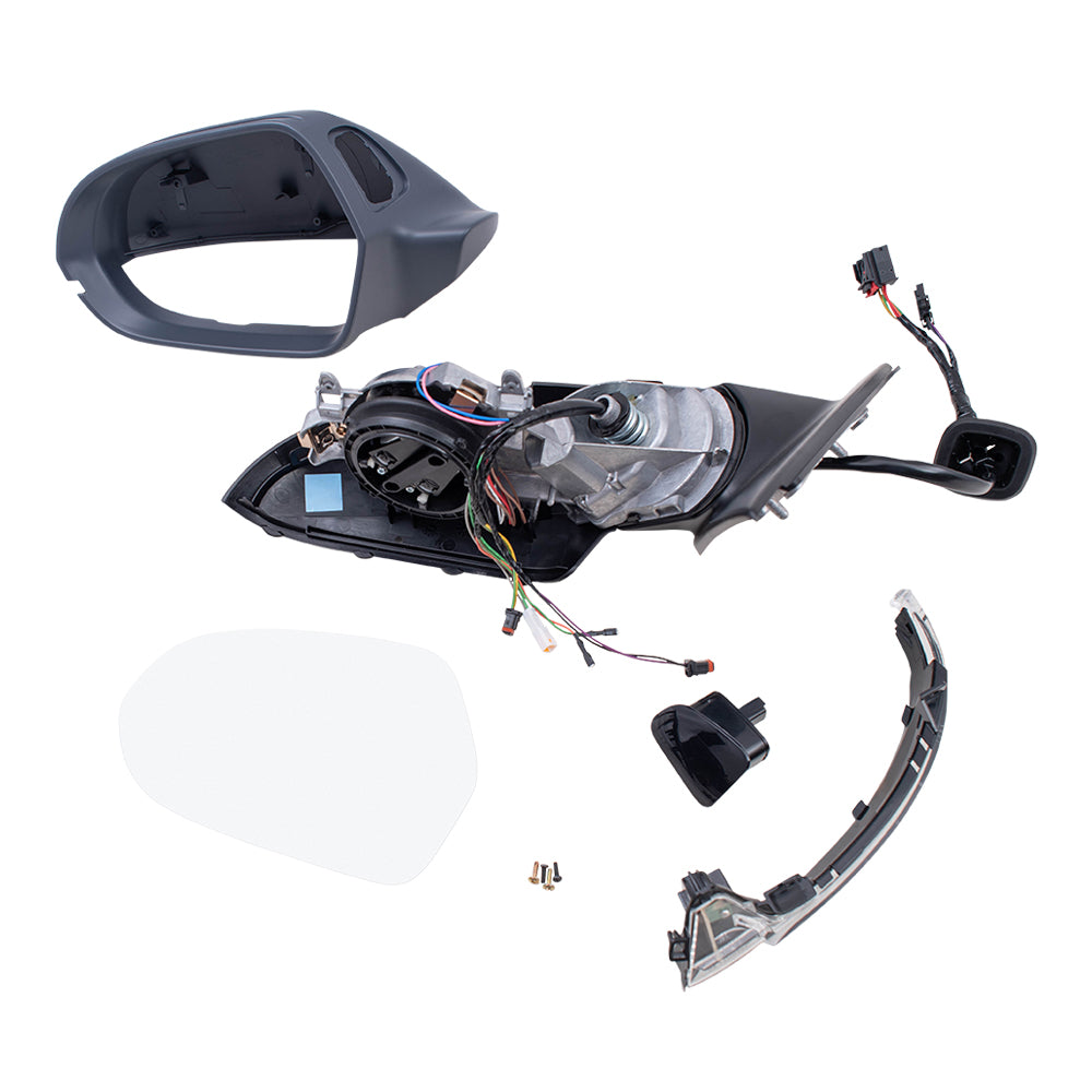 Power Mirror for 2012-2018 A6 Lane Change Assist From 11/7/11 Turn Signal Indicator Heated Power Fold 4G1857409AA01C Left