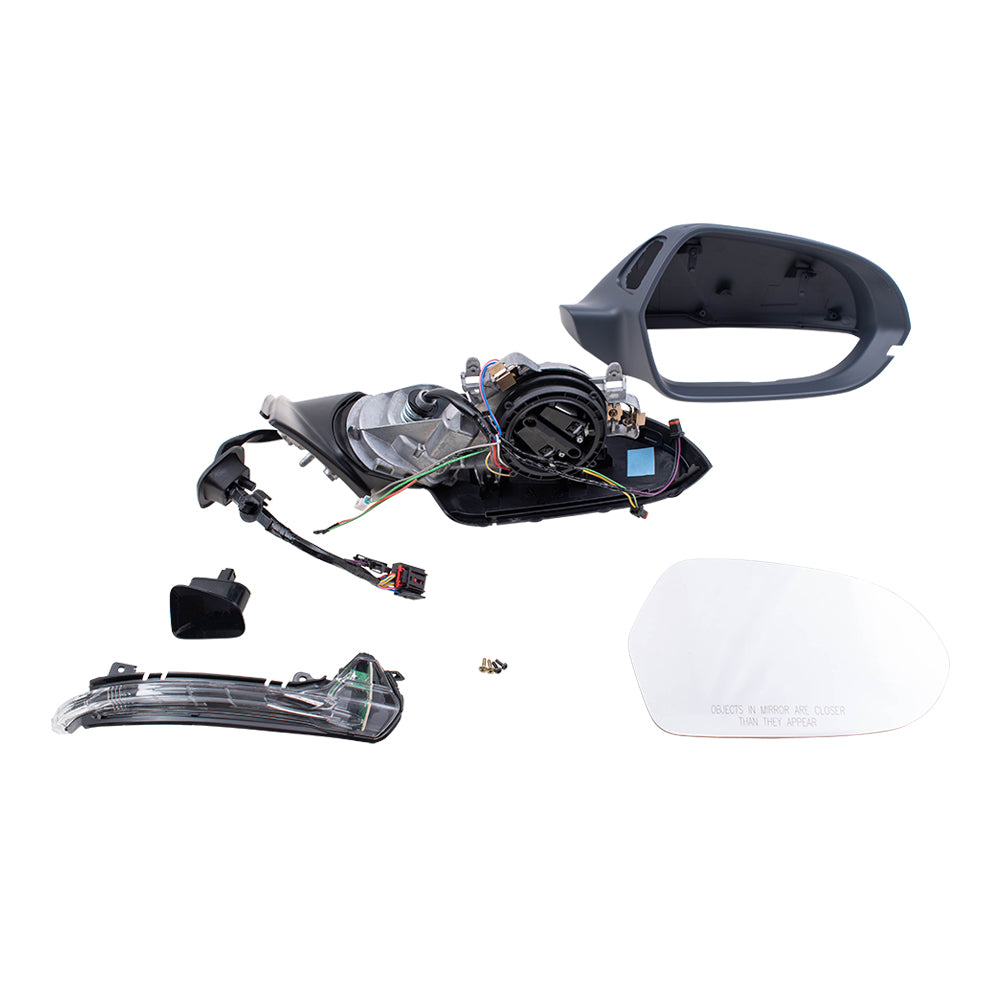 Power Mirror for 2012-2018 A6 Lane Change Assist From 11/7/11 Turn Signal Indicator Memory Heated Power Fold 4G1857409BE01C Set