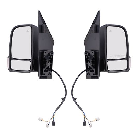 Power Mirror for 2019-2024 Sprinter 2500 Blind Spot Detection Turn Signal Indicator Heated for 2019-2024 Sprinter 3500 9108111100 Set