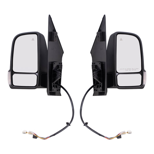 Power Mirror for 2019-2024 Sprinter 2500 Blind Spot Detection Turn Signal Indicator Heated Power Fold for 2019-2024 Sprinter 3500 9108111700 Set