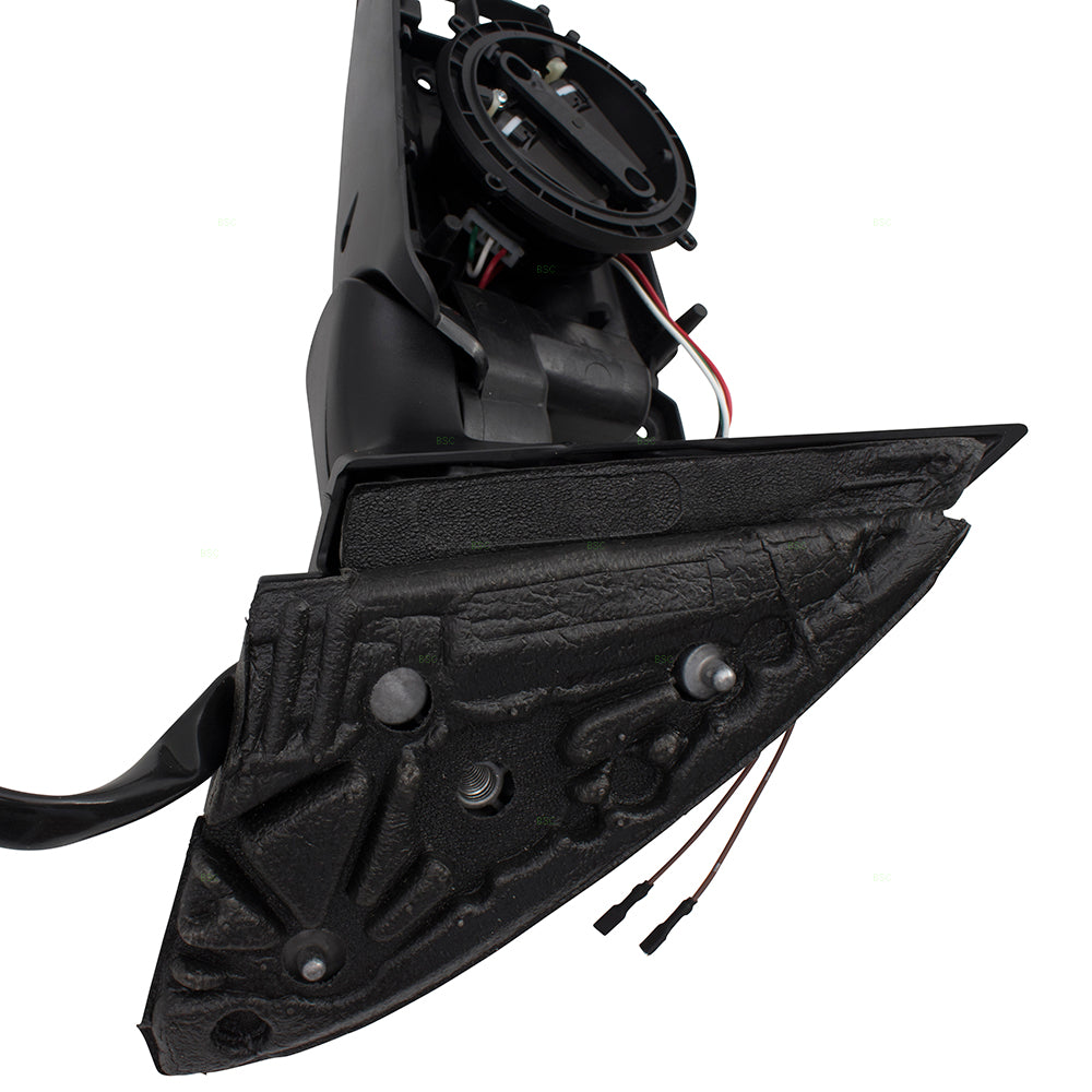 Brock Replacement Pair Set Power Side View Mirrors Heated PTM Gray Compatible with A4 RS4 S4