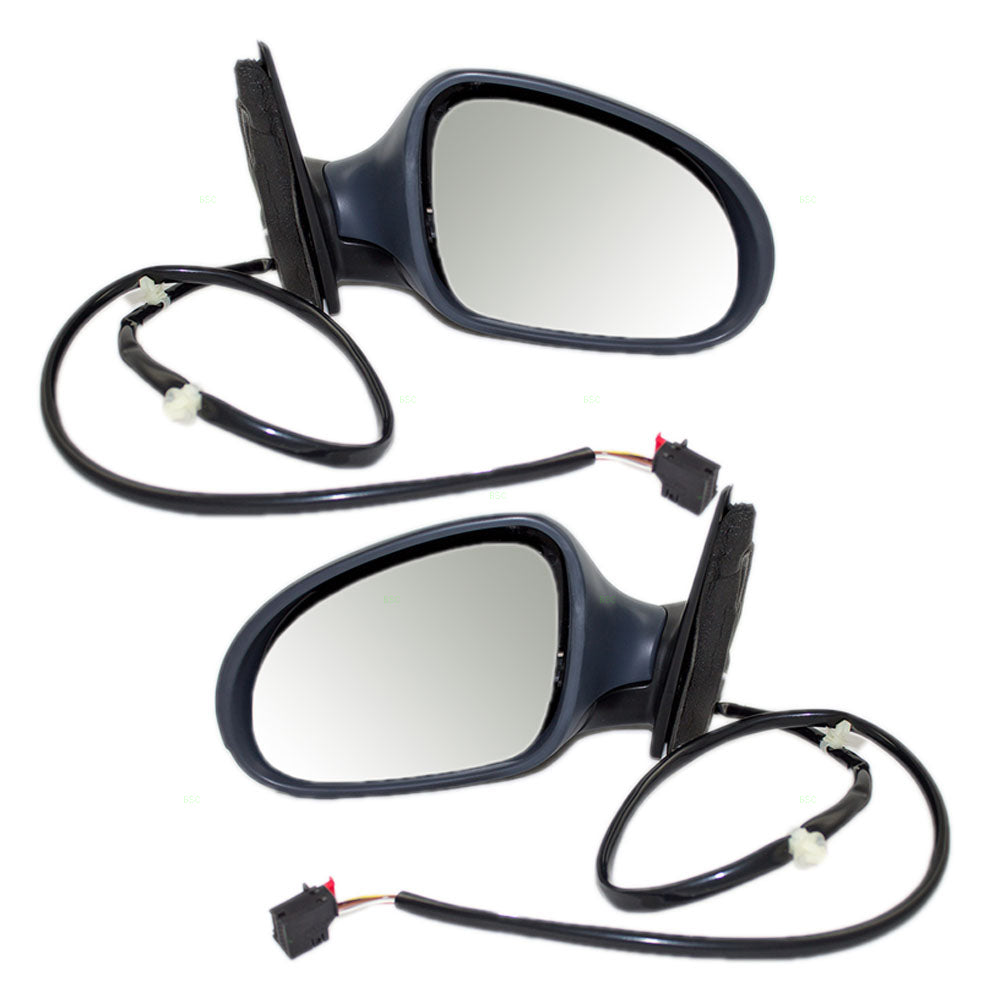 Brock Replacement Driver and Passenger Power Side View Mirrors Heated Signal Ready-to-Paint Gray Compatible with 2006 2007 2008 2009 2010 Passat 3C1857507DP9B9 3C1857508DM9B9