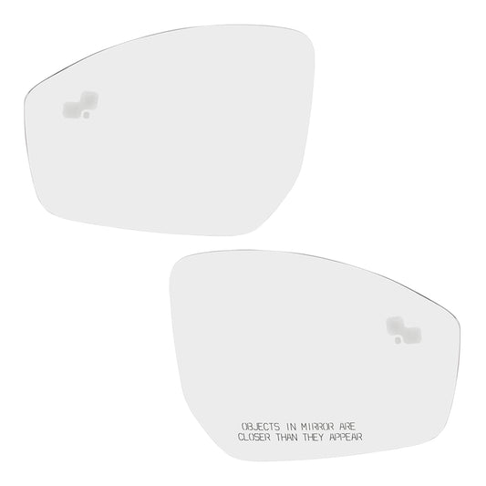 Mirror Glass with Base for 2017-2024 F-Pace Blind Spot Detection Heated for 2018-2023 E-Pace for 2017-2019 Range Rover Evoque for 2015-2019 Discovery Sport LR048368 Set