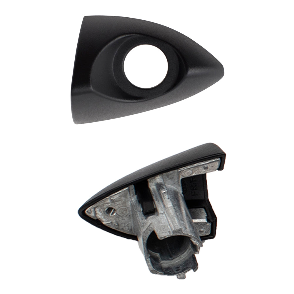 Brock Replacement Pair Set Front Outside Exterior Textured Door Handles w/ Keyholes compatible with 2000-2006 X5 51218243617 51218243626
