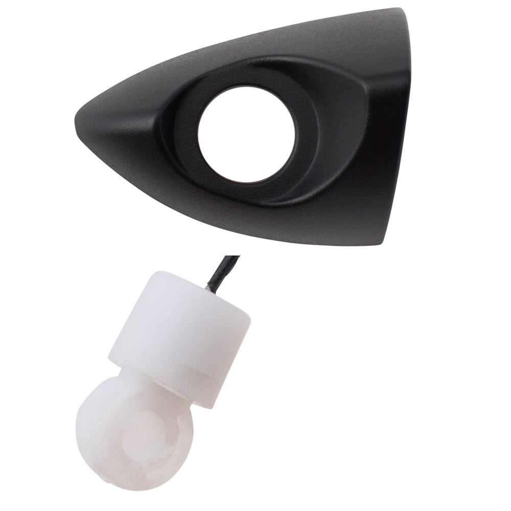 Brock Replacement Front Driver Side Textured Black Outside Door Handle with Keyhole and Door Handle Carrier with Cable Base Set Compatible with 2000-2006 X5