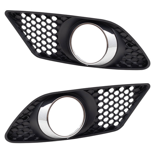 Brock Replacement Pair Fog Light Covers Compatible with 08-11 C-Class C230 C250 C300 C350