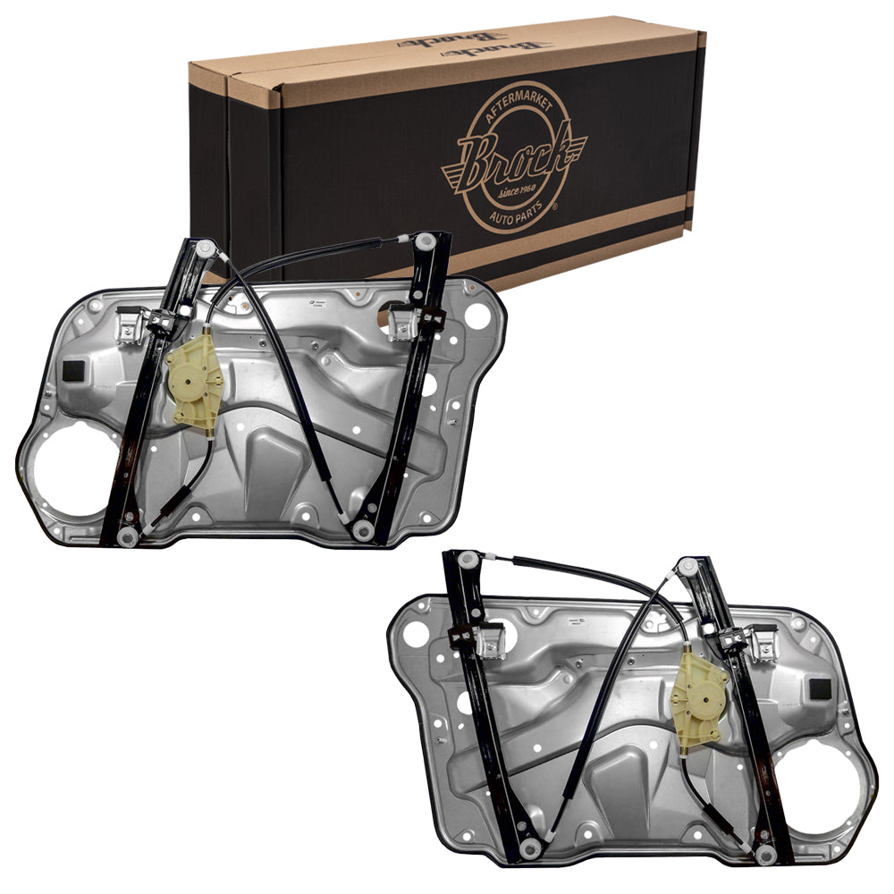 Window Regulator w/o Motor for 1999-2006 Golf Gen 4 w/ Panel Front for 1999-2005 Jetta for 2007-2010 Golf City for 2007-2009 Jetta City 1J4837461H Set VW1350116