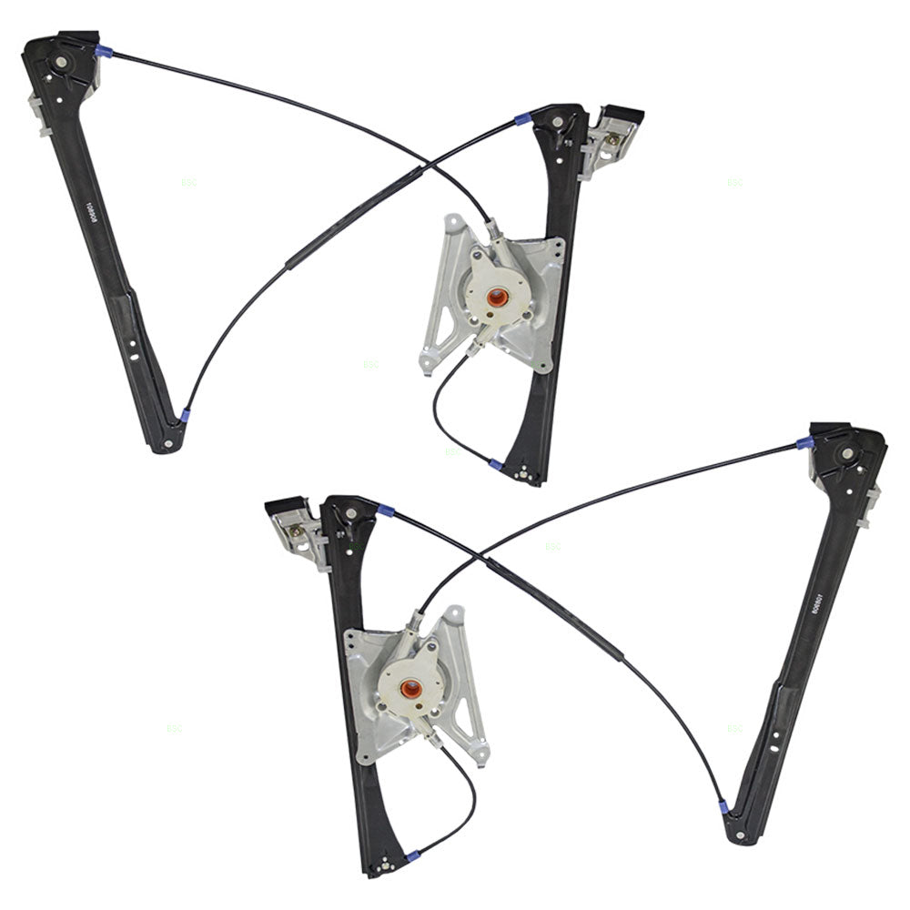 Brock Replacement Driver and Passenger Front Power Window Lift Regulators Compatible with 96-02 A4 S4 Gen 1 8D0837461 8D0837462