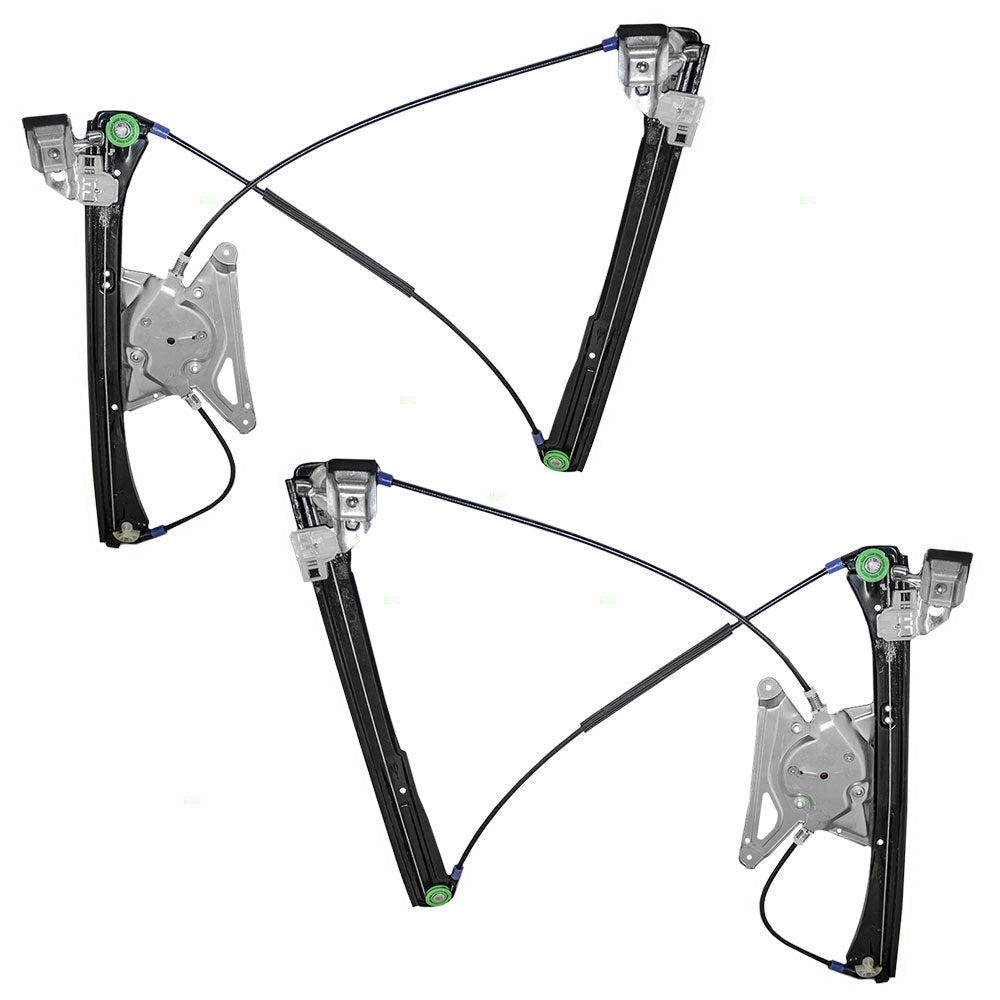 Brock Replacement Driver and Passenger Front Power Window Lift Regulators Compatible with 96-02 A4 S4 Gen 1 8D0837461 8D0837462