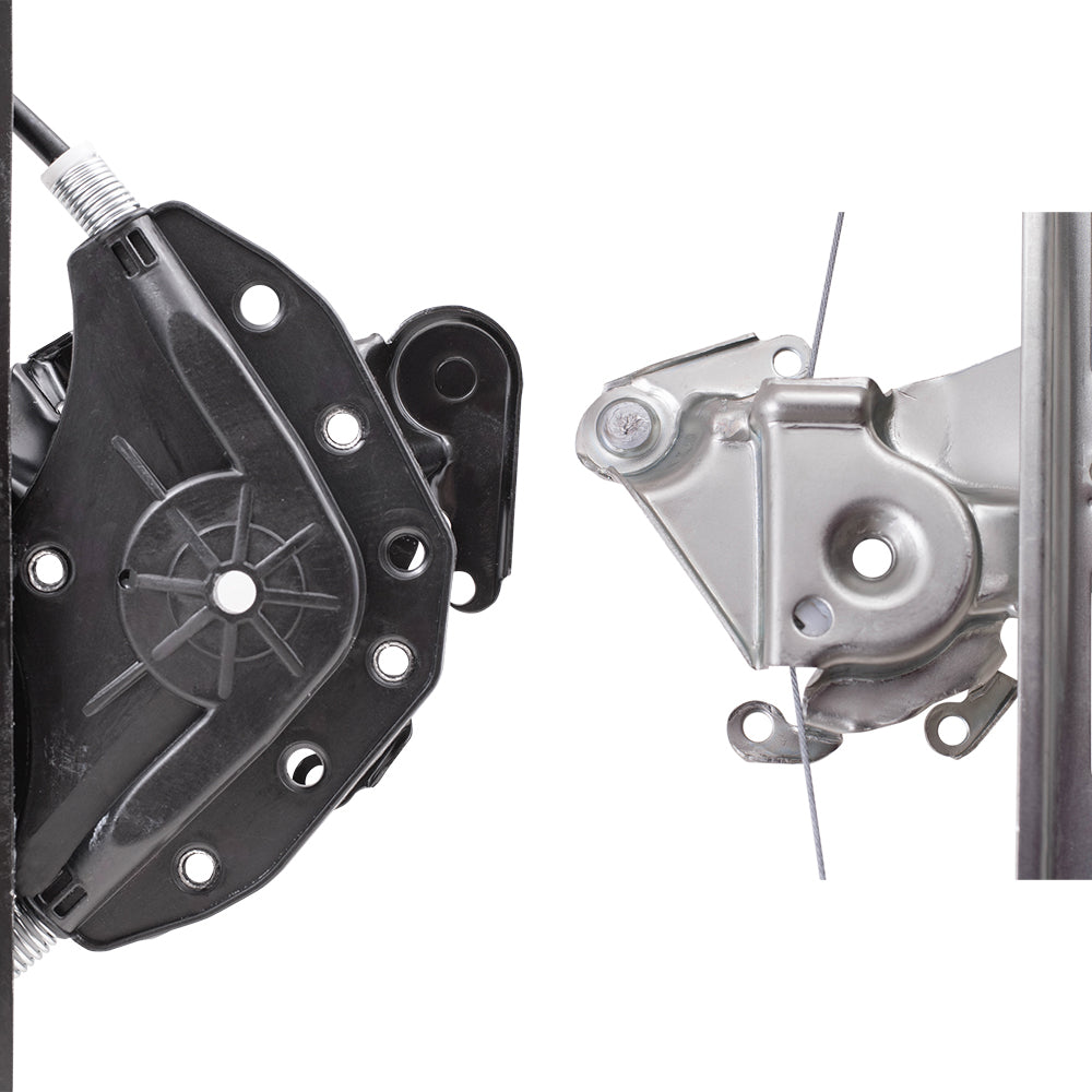 Brock Replacement Driver and Passenger Side Front and Rear Power Window Regulators without Motor 4 Piece Set Compatible with 1999-2005 3-Series Sedan Wagon