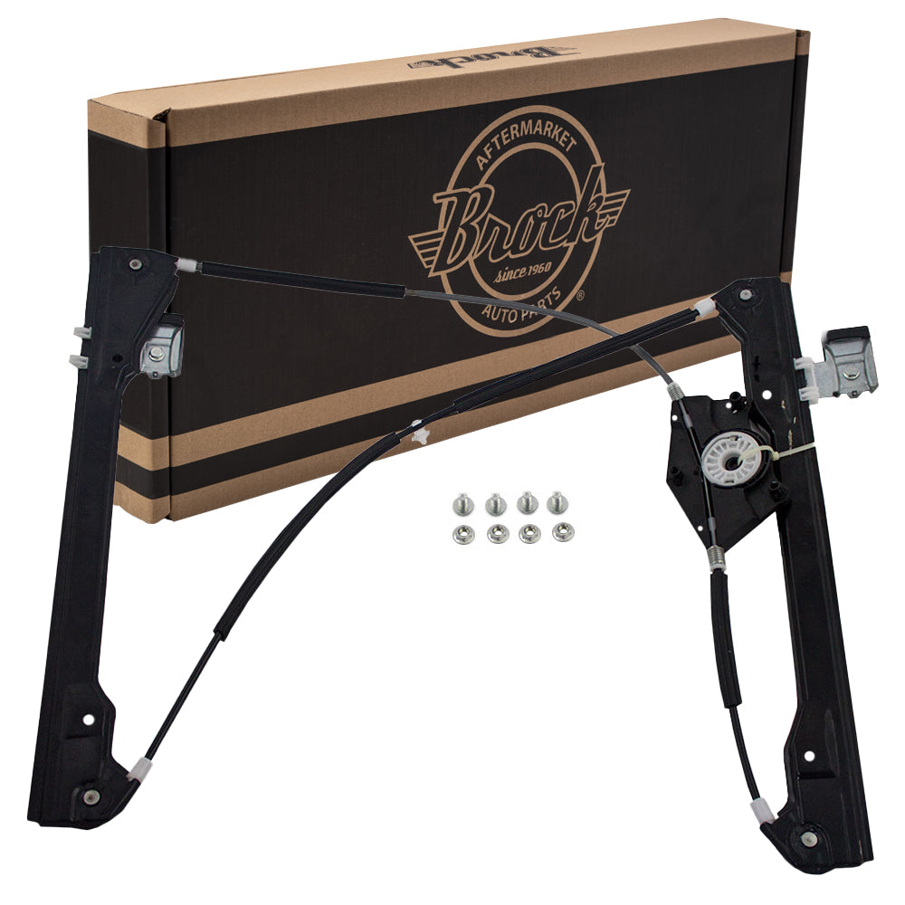 Brock Replacement Drivers Front Power Window Lift Regulator Compatible with 1998-2010 New Beetle 1C0837655C