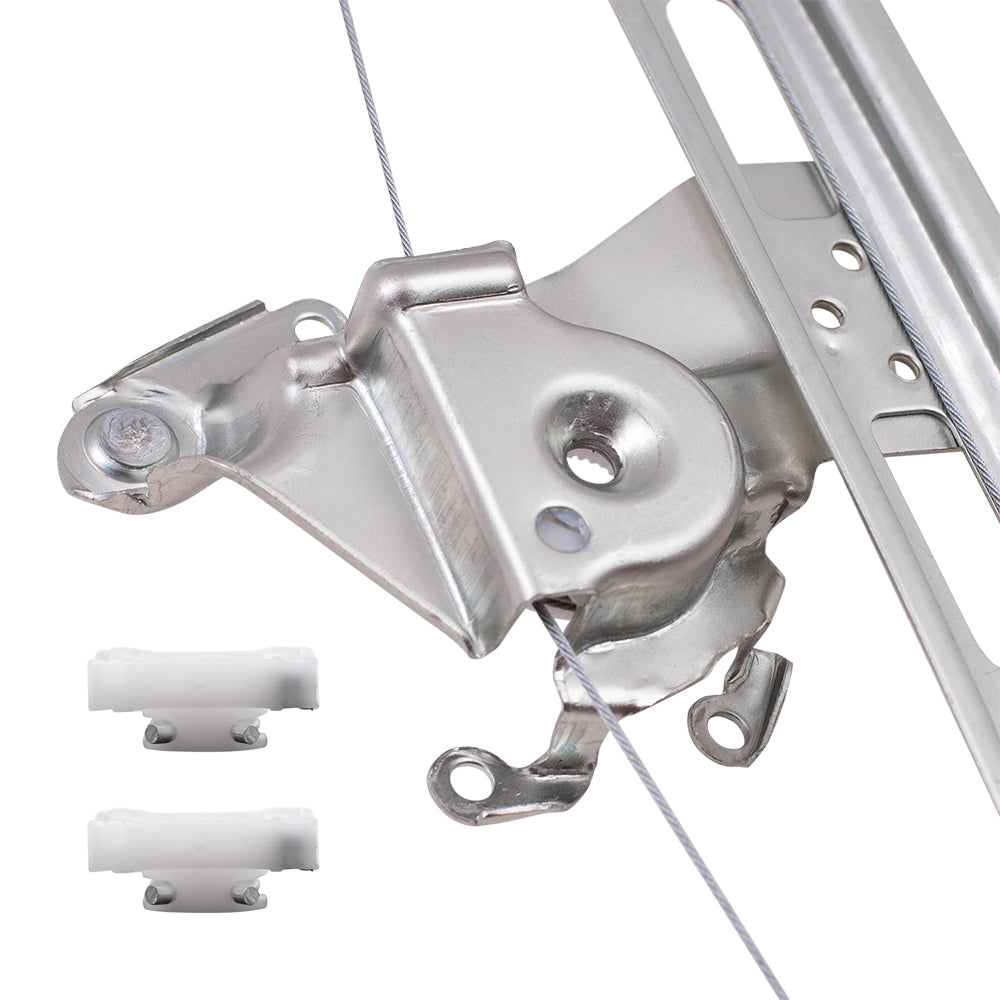 Brock Replacement Rear Power Window Regulators with Guide Clips Compatible with 99-05 3 Series Sedan Wagon 51321938884