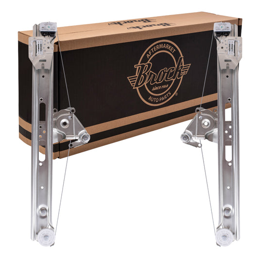 Window Regulator w/o Motor for 1999-2000 323i E46 Sedan/Wagon Rear for 2001-2005 325i for 2001-2005 325xi for 1999-2000 328i 51358212099 Set BM1550101