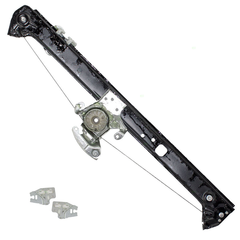 Brock Replacement Passengers Rear Power Window Lift Regulator with Set of Repair Guide Clips Compatible with 00-06 X5 5135712506 51337020659