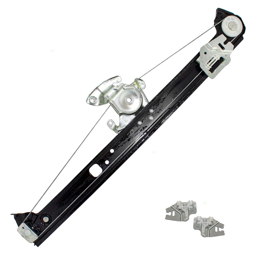 Brock Replacement Drivers Rear Power Window Lift Regulator & Repair Guide Clips Compatible with 2000-2006 X5 51357125059 51337020659