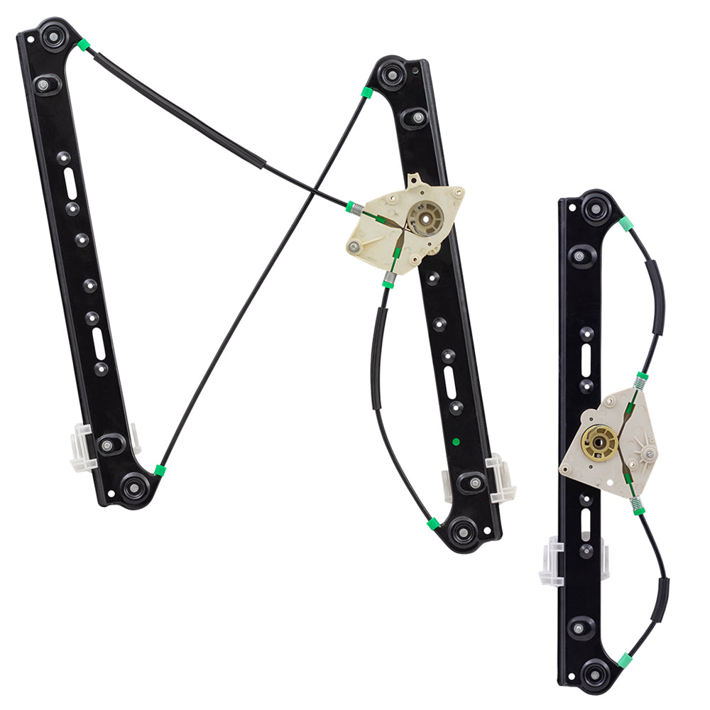 Brock Replacement Front and Rear Drivers Side Set Power Window Regulators Compatible with 04-10 X3