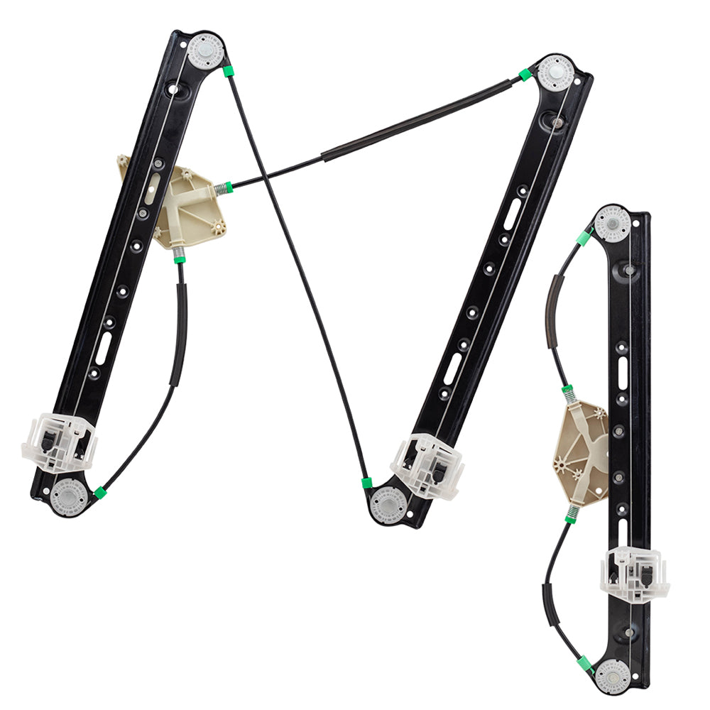 Brock Replacement Front and Rear Drivers Side Set Power Window Regulators Compatible with 04-10 X3