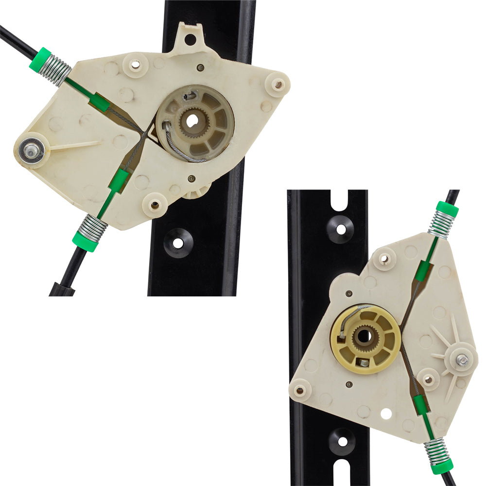 Brock Replacement Front and Rear Drivers Side Set Power Window Regulators Compatible with 04-10 X3