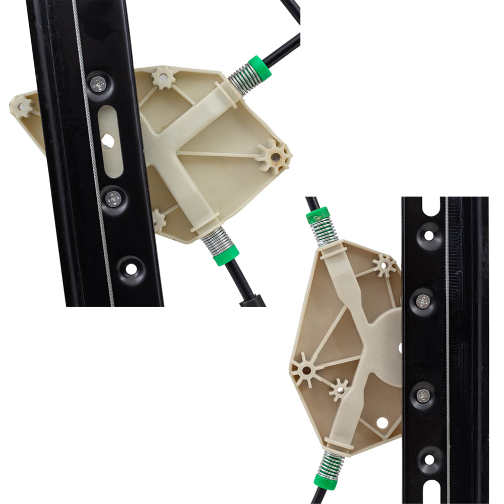 Brock Replacement Front and Rear Drivers Side Set Power Window Regulators Compatible with 04-10 X3