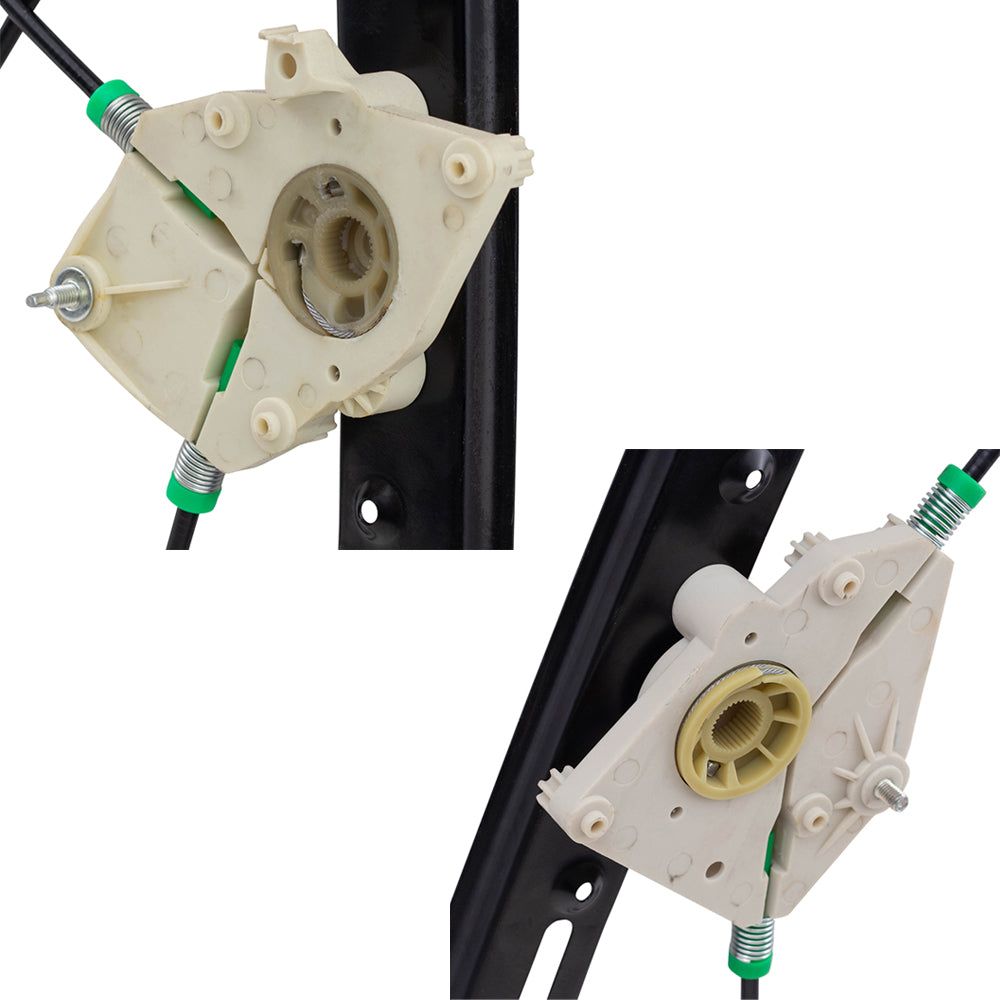 Brock Replacement Front and Rear Drivers Side Set Power Window Regulators Compatible with 04-10 X3