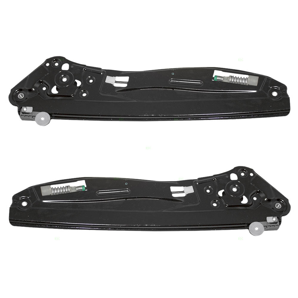 Brock Replacement Driver and Passenger Rear Power Window Lift Regulators Compatible with 2002-2008 7 Series 51357202481 51357202482