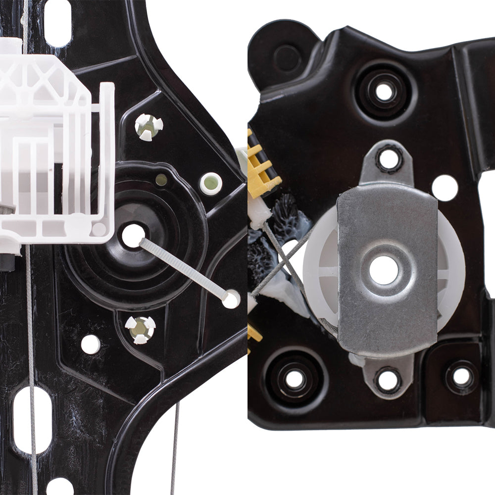 Brock Replacement Front and Rear Driver and Passenger Side Power Window Regulators without Motor 4 Piece Set Compatible with 2006-2011 3 Series Sedan E90 06-12 3 Series Wagon E91 08-11 M3 Sedan 390