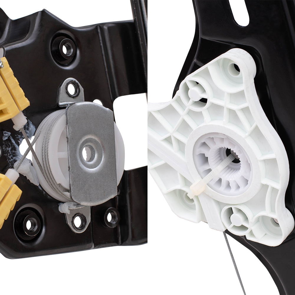Brock Replacement Front and Rear Driver and Passenger Side Power Window Regulators without Motor 4 Piece Set Compatible with 2006-2011 3 Series Sedan E90 06-12 3 Series Wagon E91 08-11 M3 Sedan 390