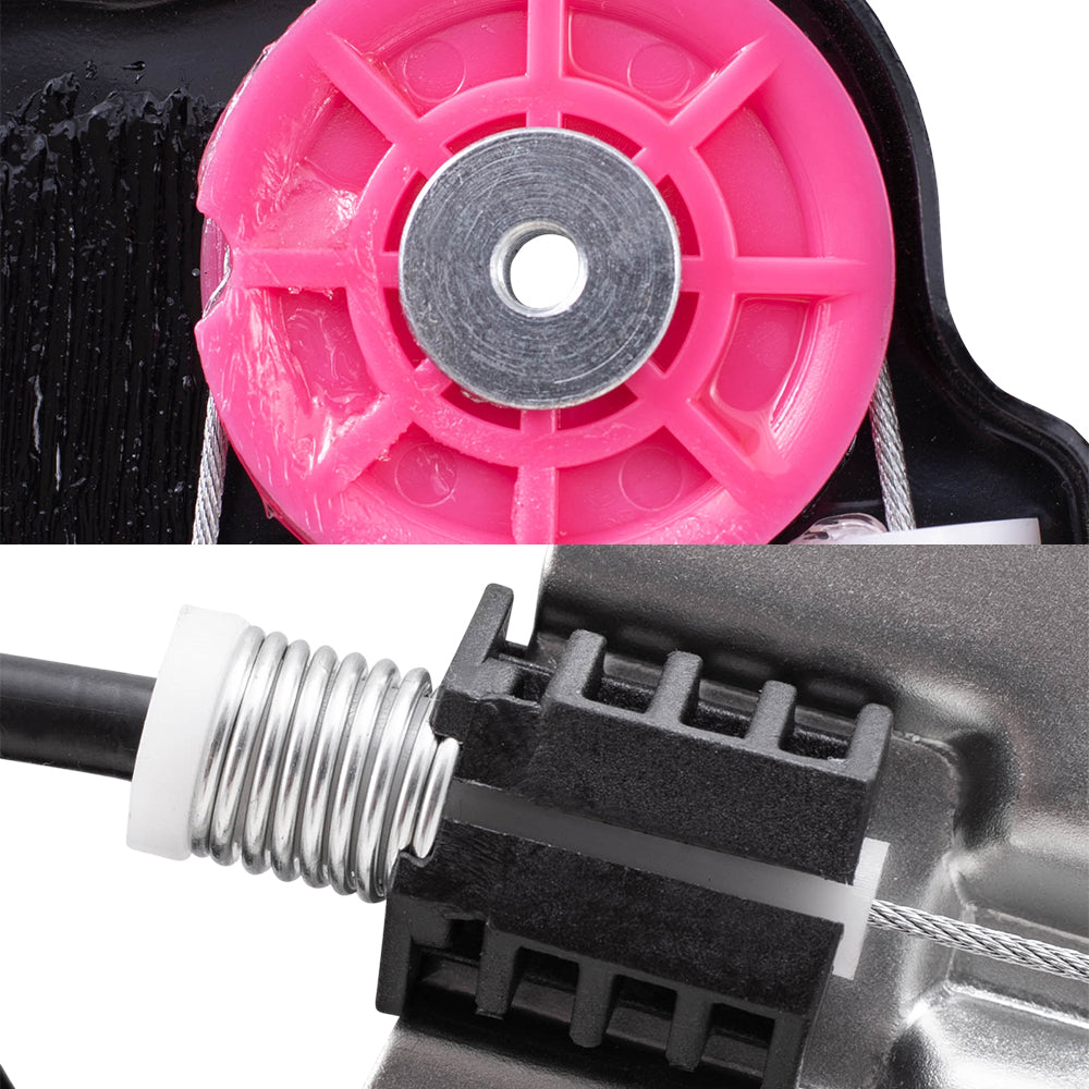 Brock Replacement Driver and Passenger Side Power Window Regulators without Motor 4 Piece Set Compatible with 2003-2007 Saab 9-3 Sedan/Wagon