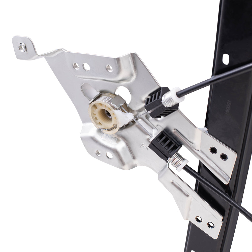 Brock Replacement Passengers Front Power Window Lift Regulator with Anti-Pinch Performance Compatible with 2003-2011 9-3 Sedan Wagon 12793729
