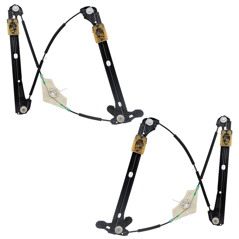 Brock Replacement Pair Front Power Window Regulators Compatible with 15-19 e-Golf