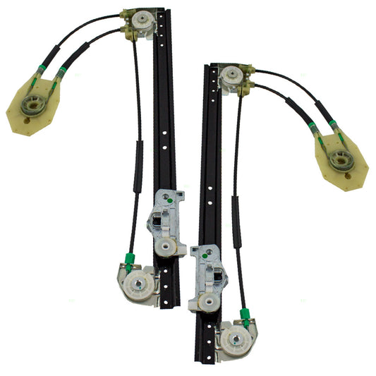 Window Regulator w/o Motor for 1997-1999 528i Built To 3/99 Rear for 1997-1999 540i Set