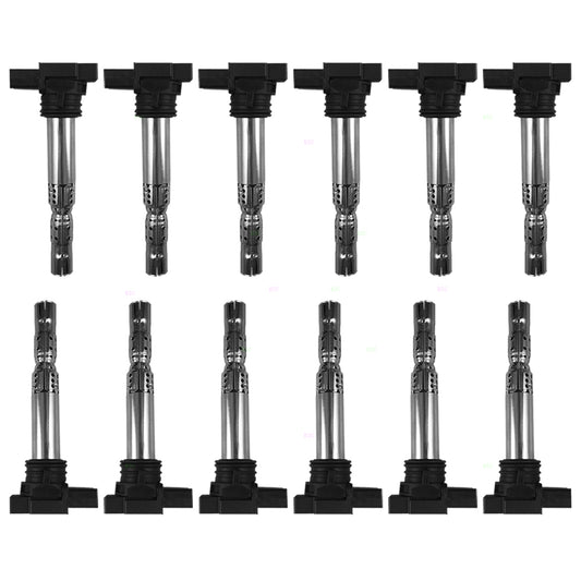 Brock Replacement 12 Pc Set Ignition Spark Plug Coils Compatible with A8 Quattro Bentayga Phaeton 12 cyl W12 07C905715A