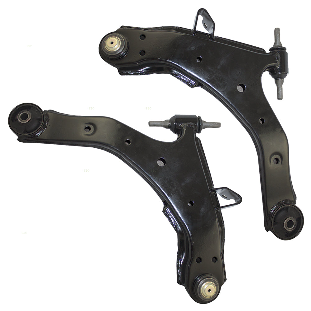 Brock Replacement Pair Set Lower Front Control Arm Kits w/ Ball Joint & Bushings Compatible with 01-06 Elantra 54500-2D002 54501-2D002