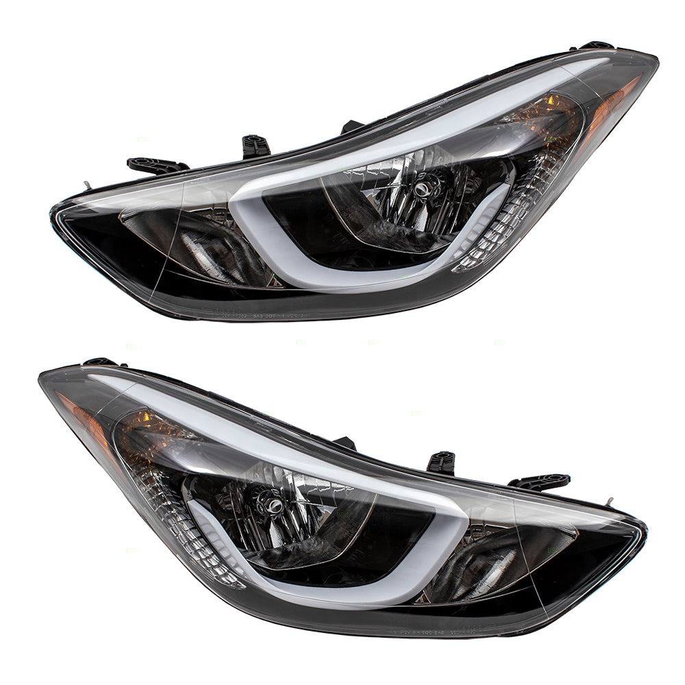 Headlight for 2014-2016 Elantra 921013X280 Set HY2502187