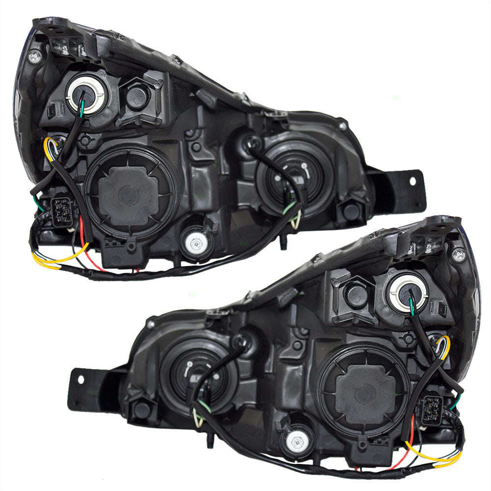 Brock Replacement Driver and Passenger Headlights Headlamps Compatible with 2010-2012 Legacy Outback 84001AJ01E 84001AJ00E