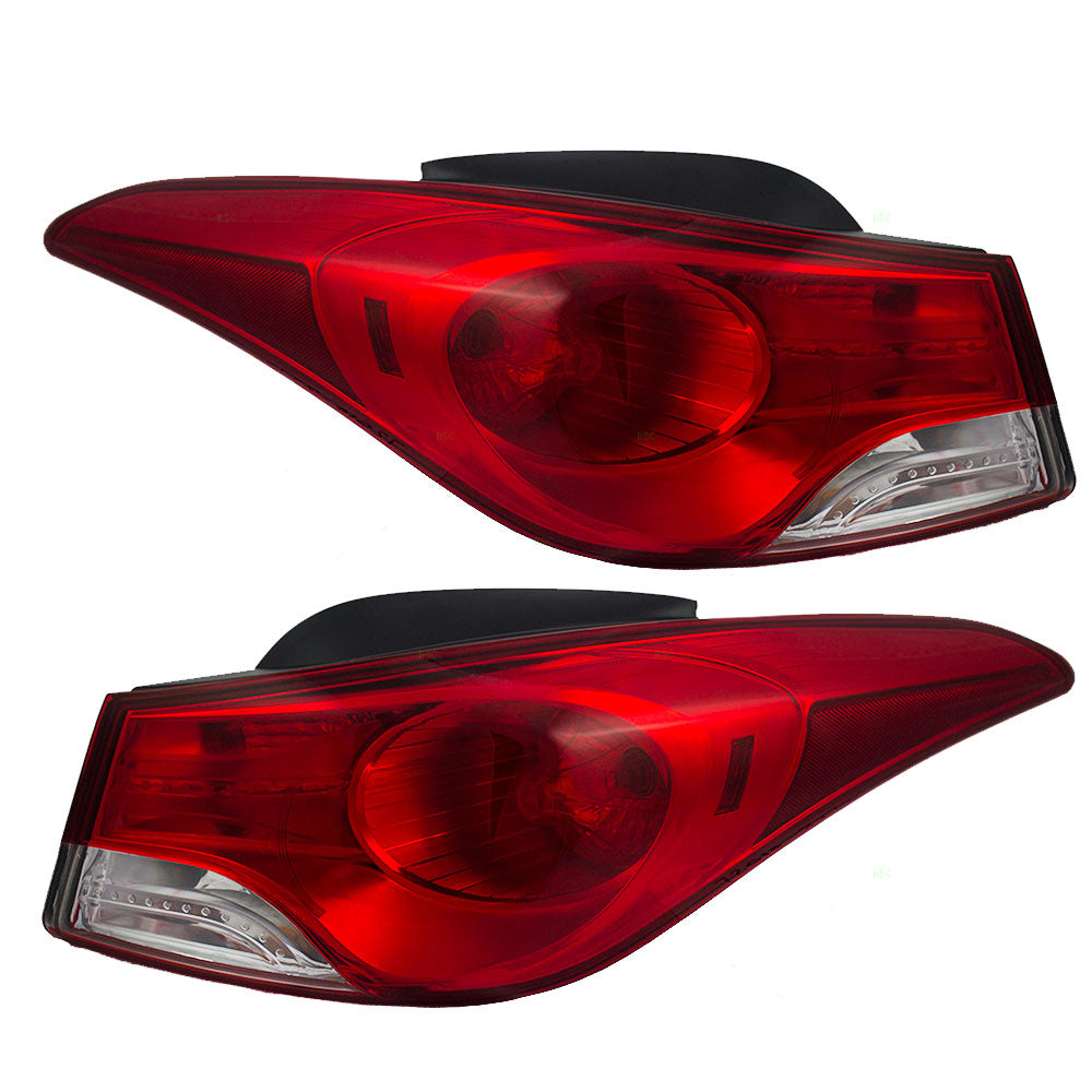 Tail Light for 2011-2013 Elantra Sedan Quarter Mounted w/o LED USA Built 924013Y000 Set HY2804119