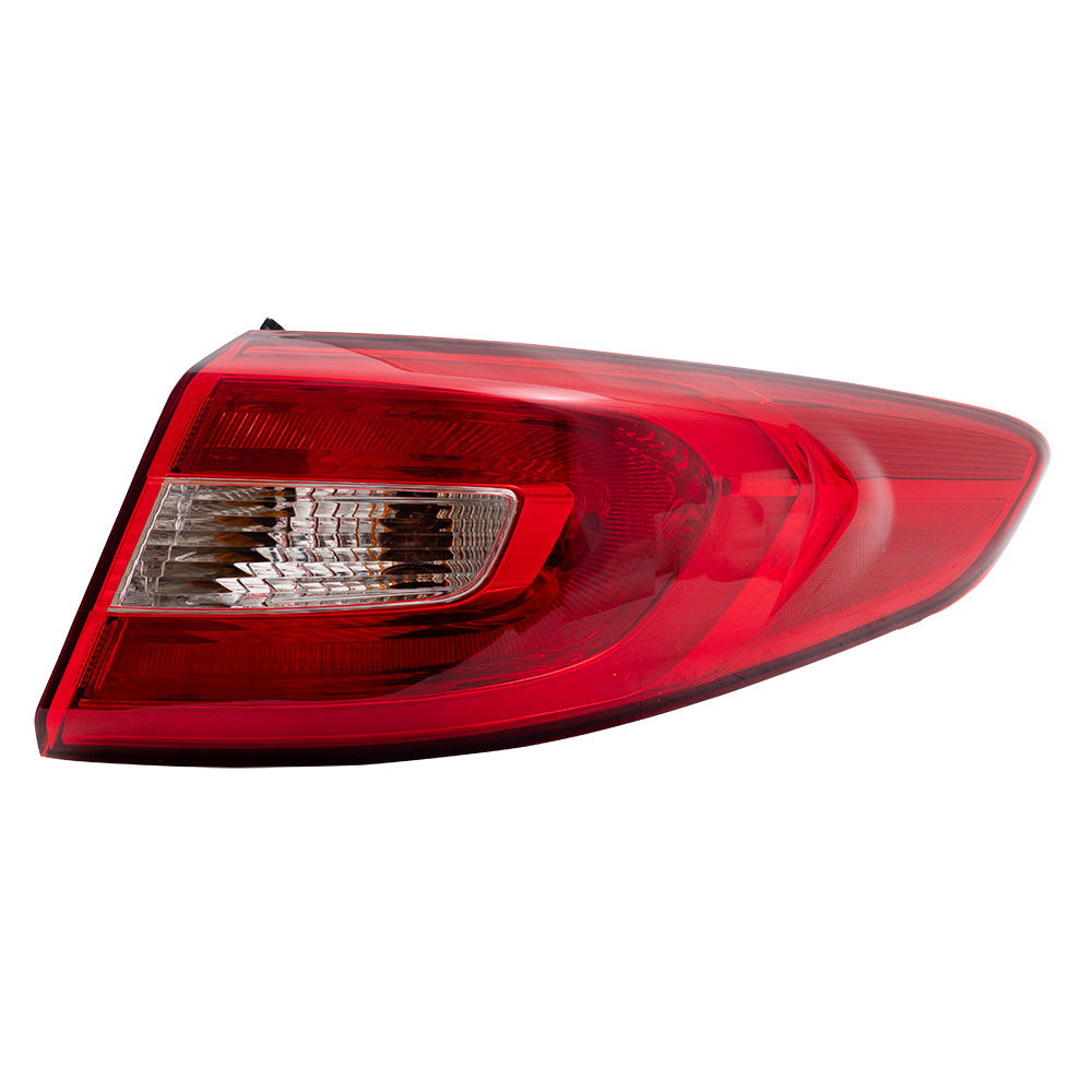 Brock Replacement Pair Tail Lights Compatible with 2015-2017 Sonata Driver and Passenger Set Type Taillamps 92401C2000 92402C2000