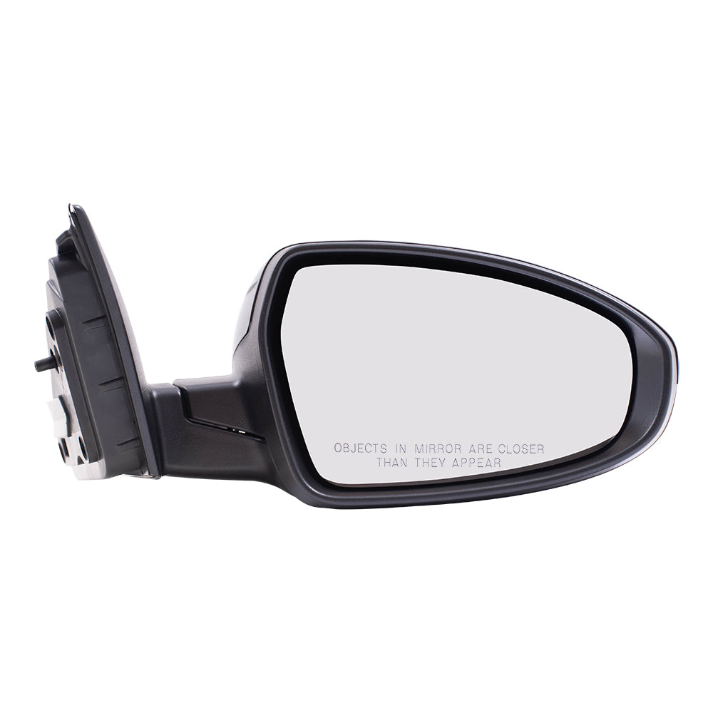 Brock Aftermarket Replacement Driver Left Passenger Right Power Mirror Paint to Match Black without Heat-Signal-Blind Spot Detection Compatible with 2019-2020 Forte Sedan