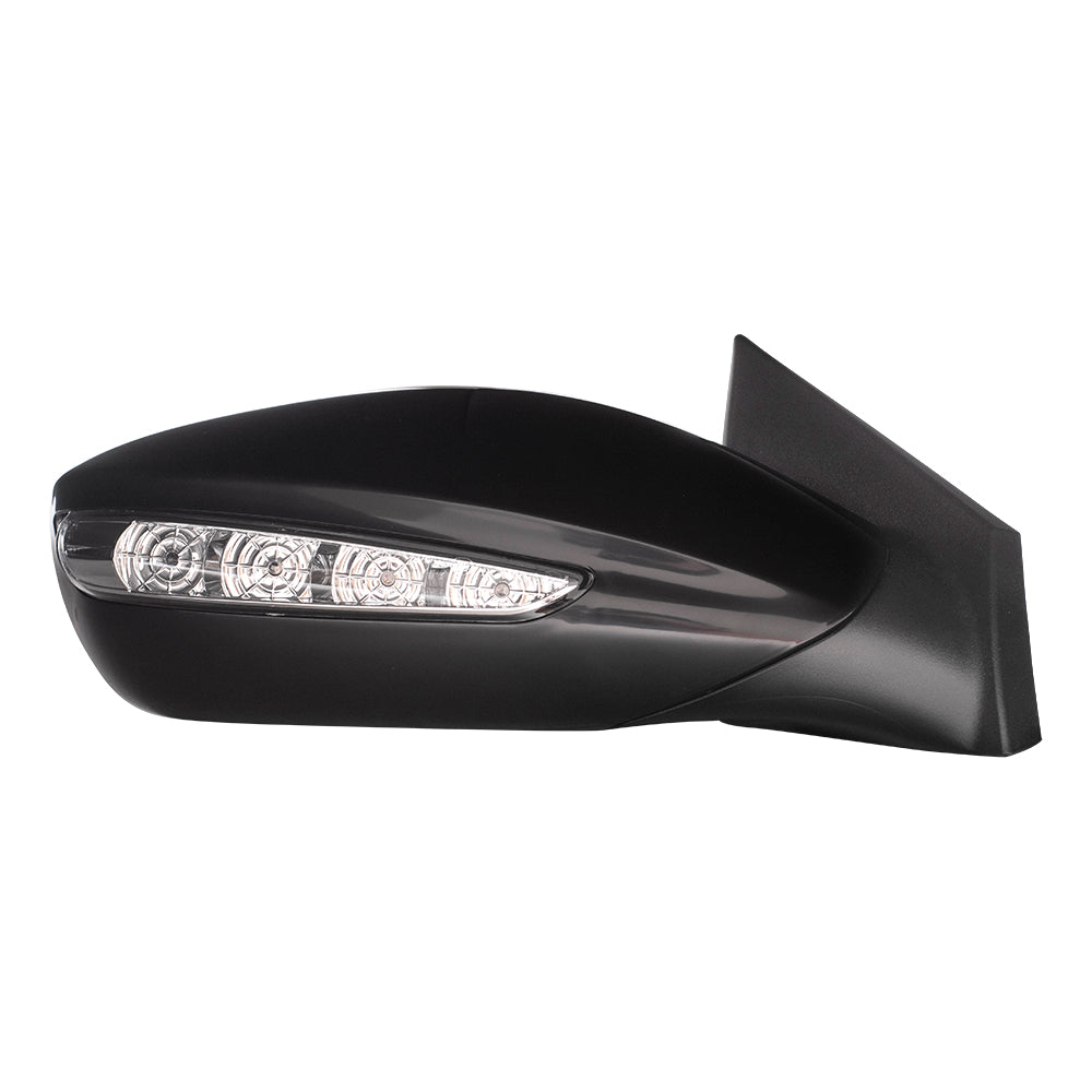 Brock Replacement Passengers Side Power Mirror w/ Heat Signal Compatible with 2011-2015 Sonata Hybrid