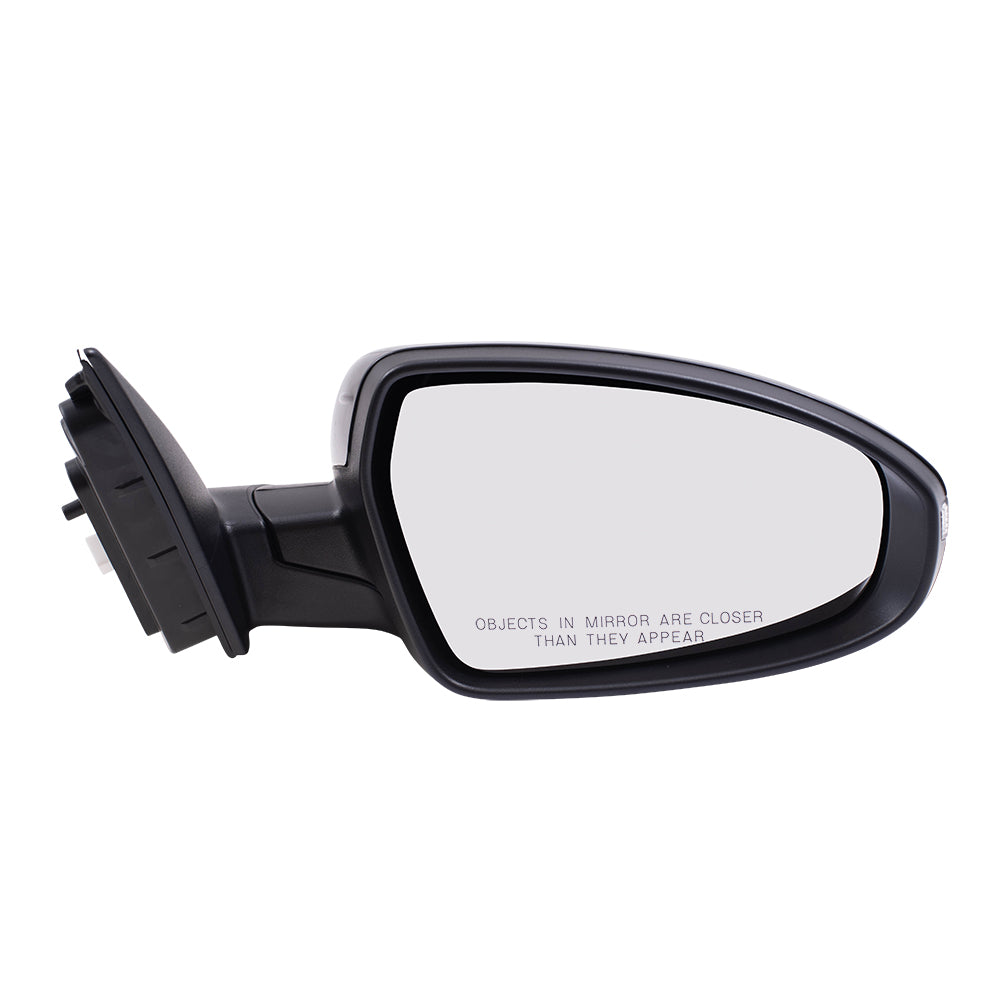 Brock Replacement Driver and Passenger Side Power Mirror Paint to Match Black with Heat-Signal without Blind Spot Detection Set Compatible with 20 Forte Sedan