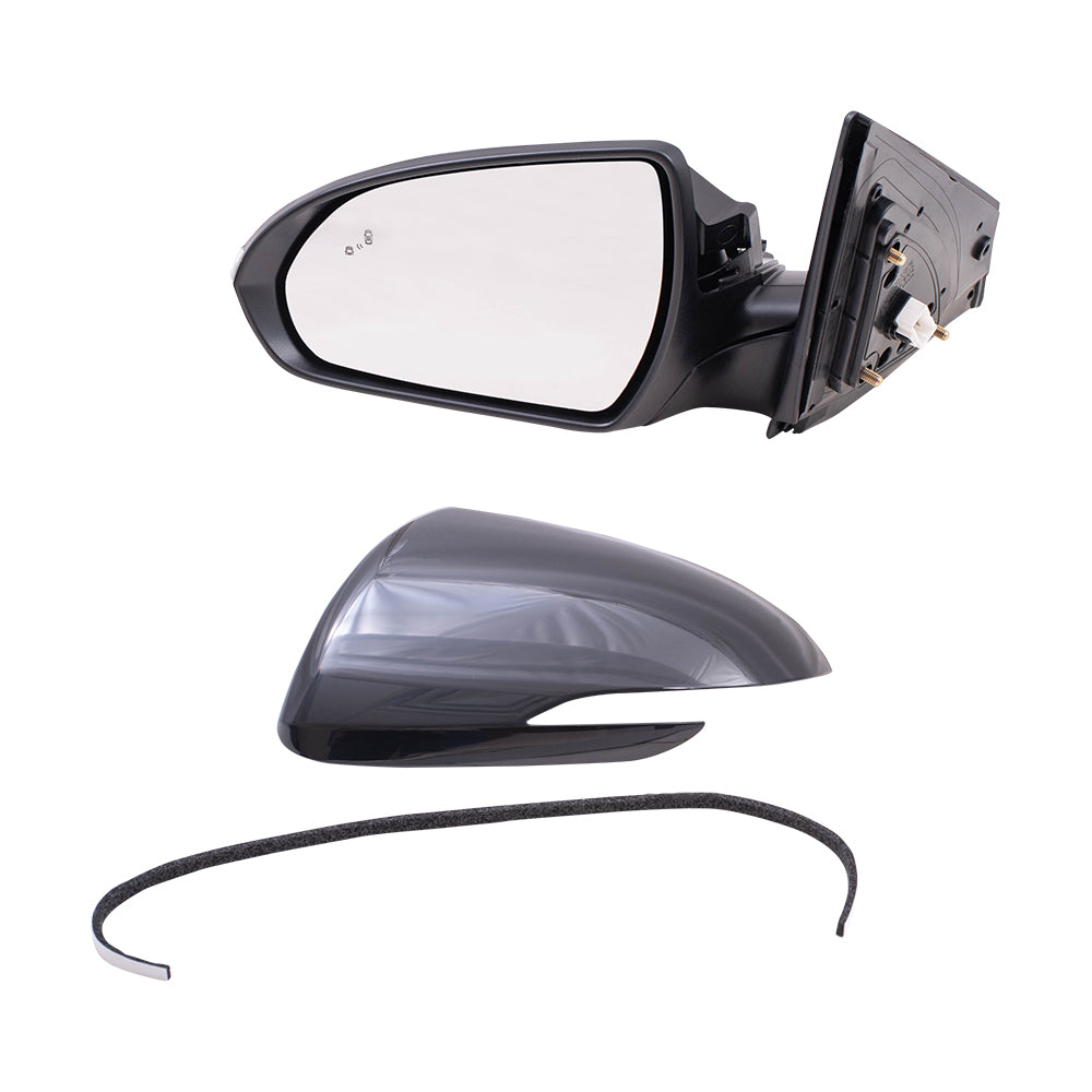 Power Mirror for 2017-2018 Elantra Korea Built Blind Spot Detection Turn Signal Indicator Heated 87610F2290 Left HY1320254