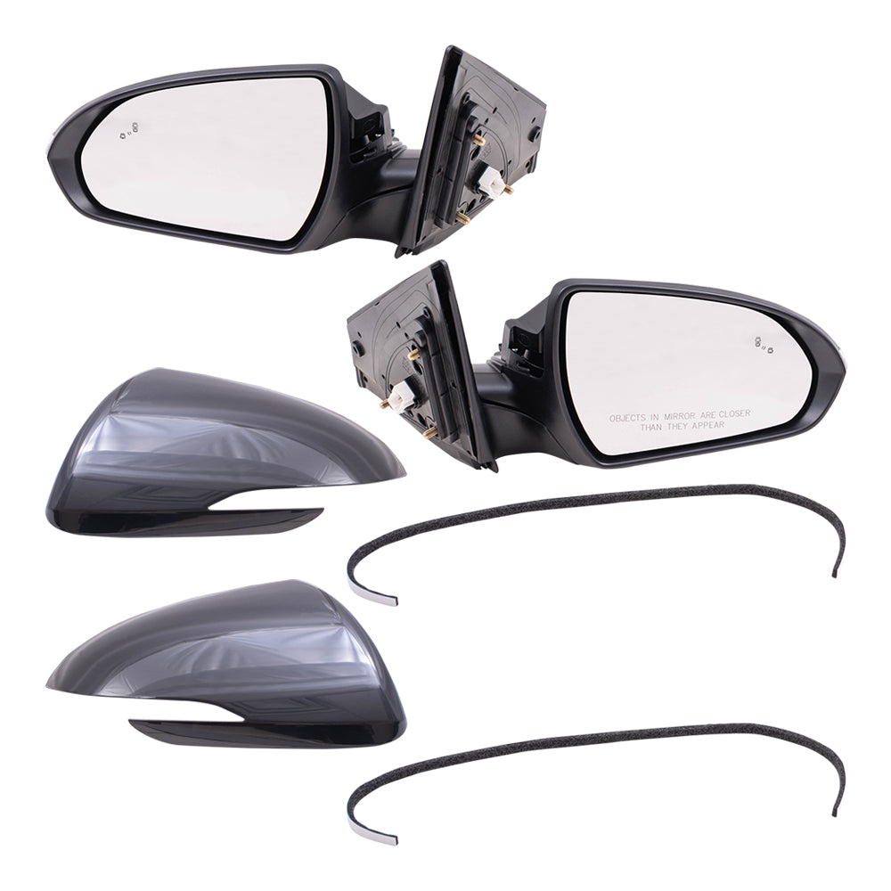 Power Mirror for 2017-2018 Elantra Korea Built Blind Spot Detection Turn Signal Indicator Heated 87610F2290 Set HY1320254