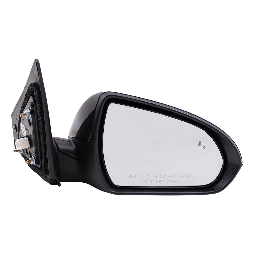 Brock Replacement Driver and Passenger Side Power Mirrors Paint to Match Black with Heat and Blind Spot Detection without Signal or Memory Compatible with 2017-2020 Elantra Korea Built ONLY