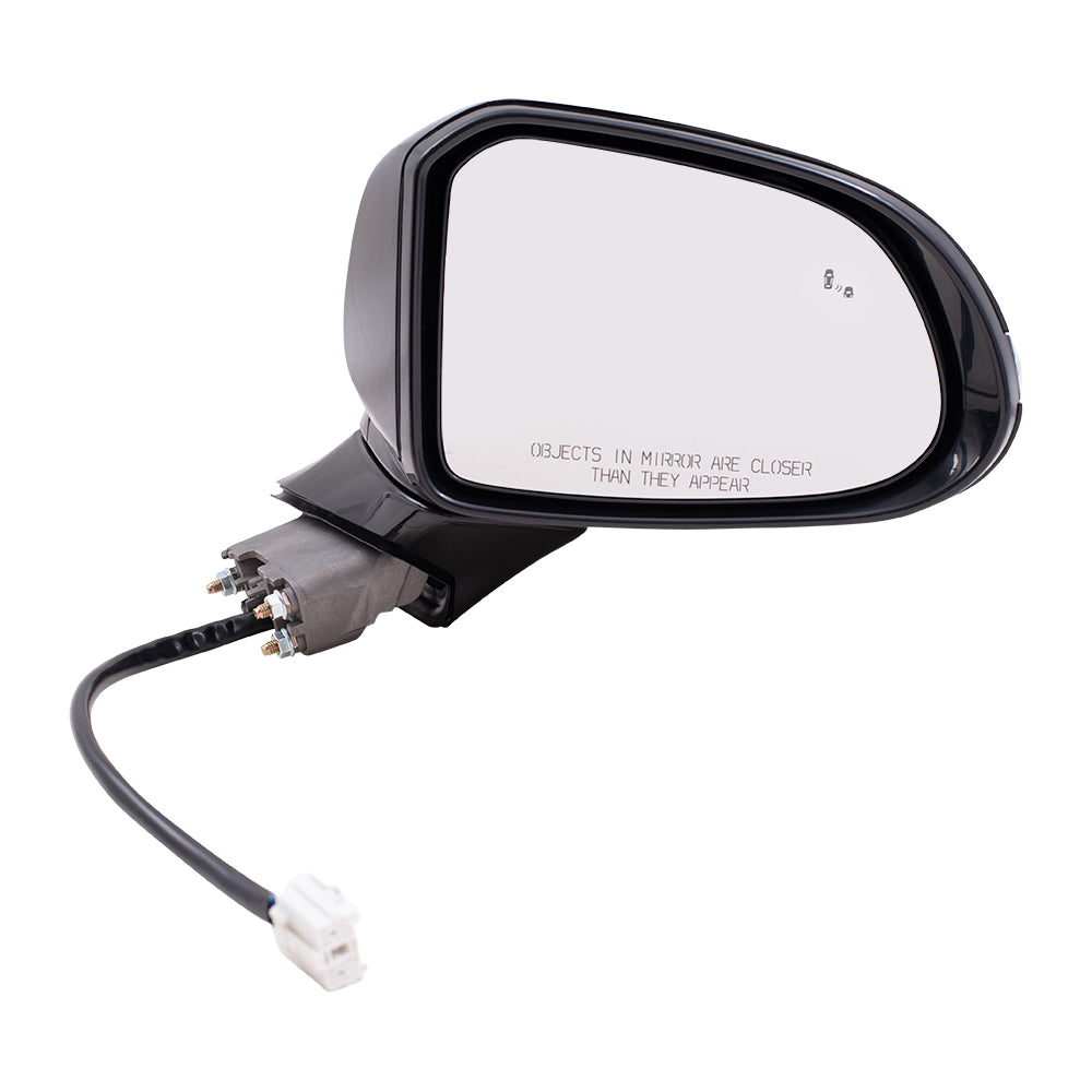 Brock Replacement Driver and Passenger Side Power Mirrors Textured Black with Heat and Signal without Camera Compatible with 2019 Santa Fe